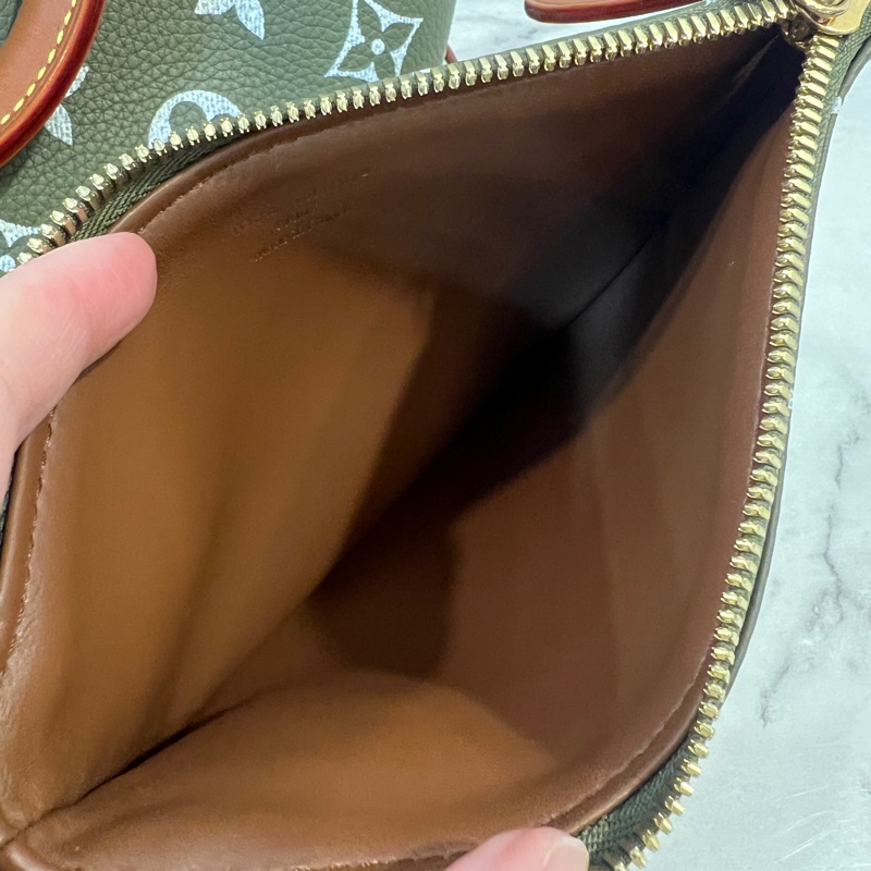 LV 墨綠小牛皮Speedy P9 30手提斜背波士頓包M15241-24
