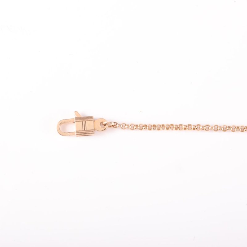 18K玫瑰金鑽石玫瑰金Clou d"H鑲鑽新小手鍊18K-4
