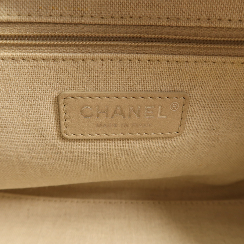 CHANEL 帆布Deauville Bowling銀扣手挽肩背兩用袋-11