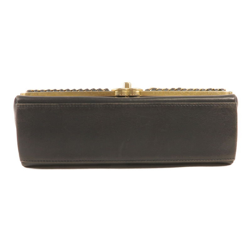 CHANEL 牛皮皮革Shoulder Bag金扣鏈帶肩背袋-3