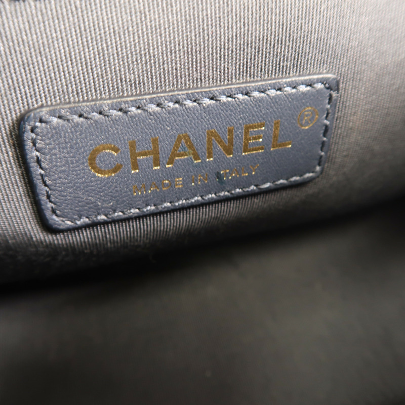 CHANEL 牛皮皮革Shoulder Bag金扣鏈帶肩背袋-11