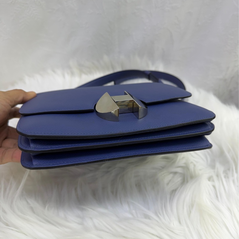 HERMÈS 2002-20 Blue Leather-1