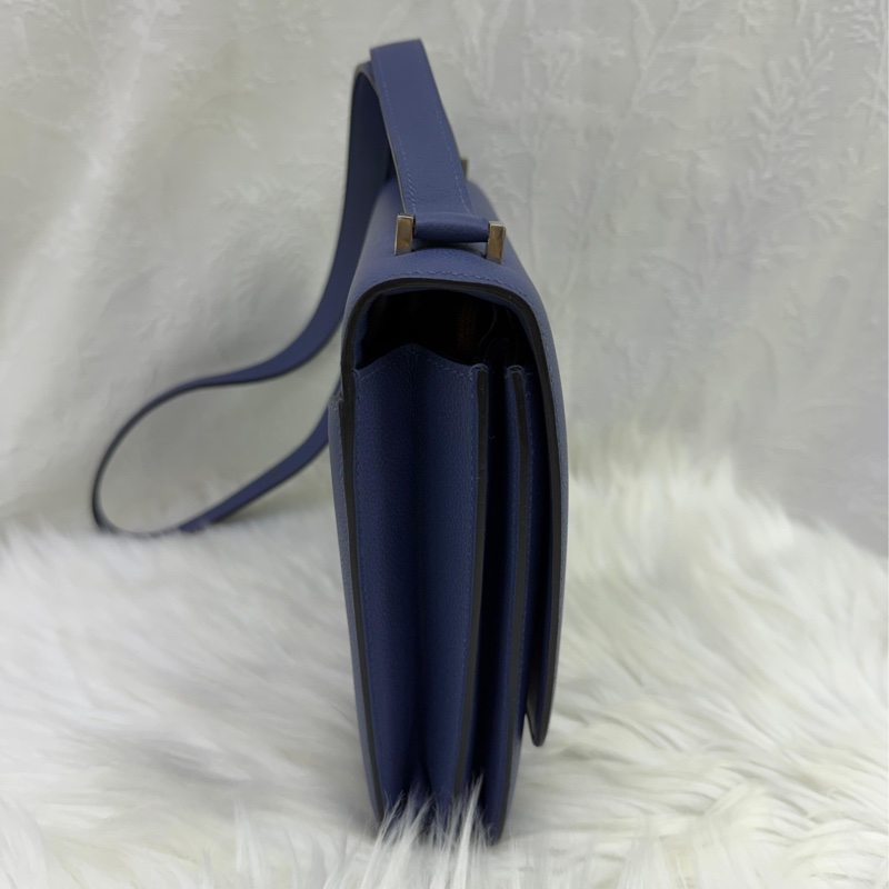 HERMÈS 2002-20 Blue Leather-2