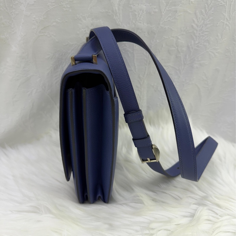 HERMÈS 2002-20 Blue Leather-3