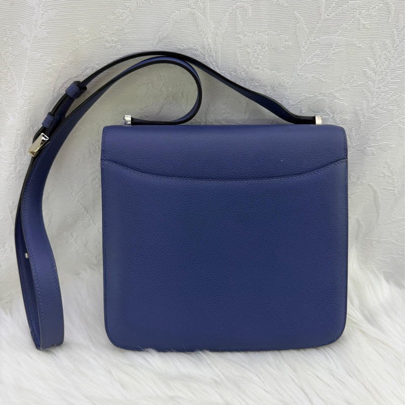 HERMÈS 2002-20 Blue Leather-7