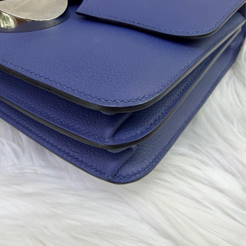 HERMÈS 2002-20 Blue Leather-8