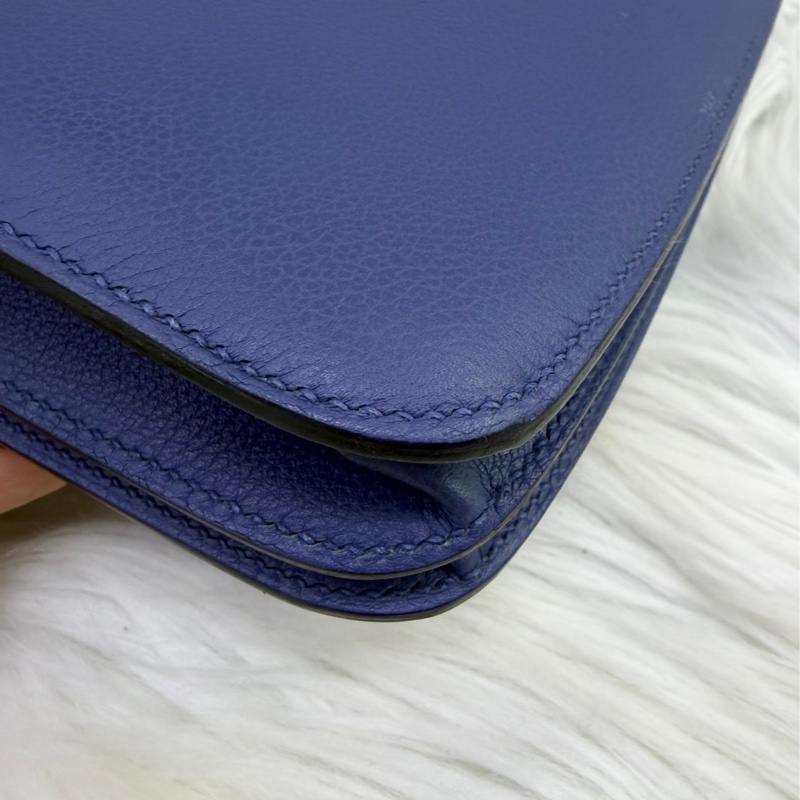 HERMÈS 2002-20 Blue Leather-10