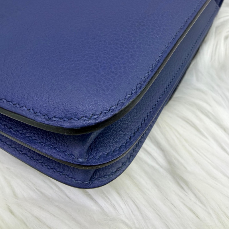 HERMÈS 2002-20 Blue Leather-11