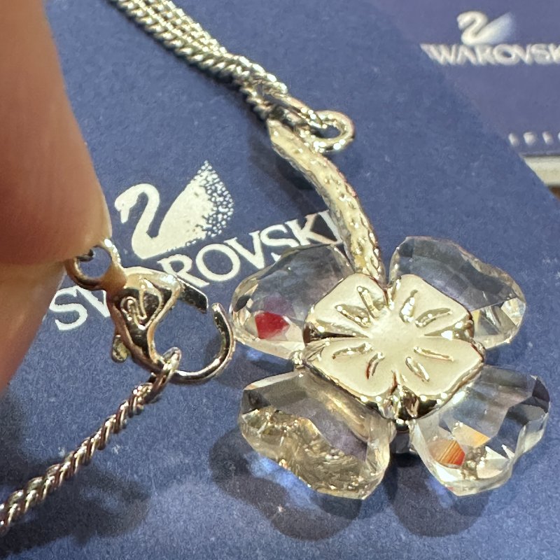 Swarovski 施華洛世奇幸運草水晶項鍊-1