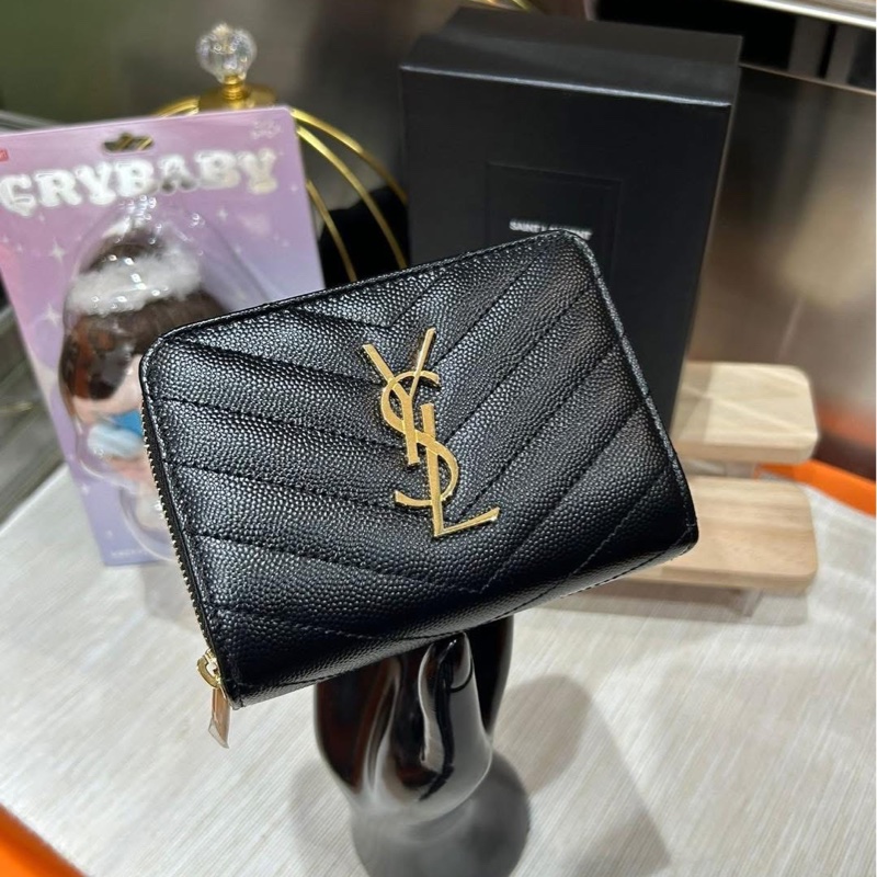 Saint Laurent wallet calfskin Ysl 銀包-1