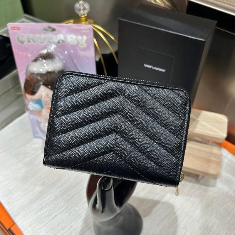 Saint Laurent wallet calfskin Ysl 銀包-3