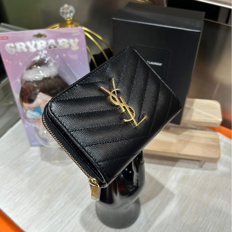 Saint Laurent wallet calfskin Ysl 銀包-4