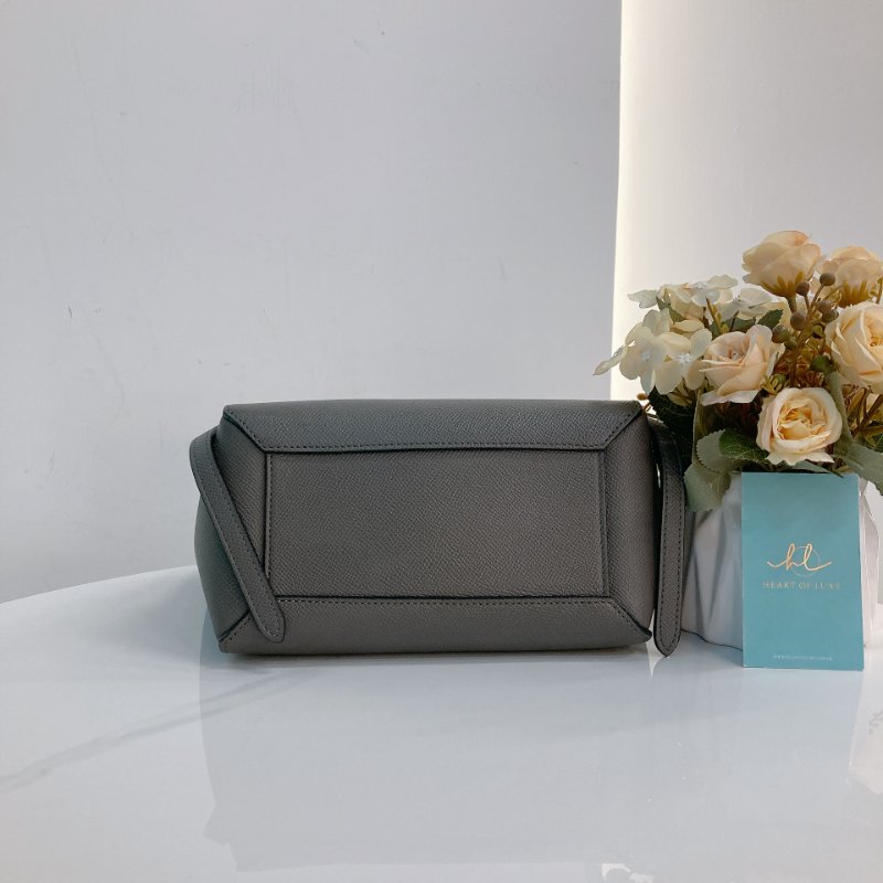 MS0345 Celine 塞琳 鯰魚包 顆粒牛皮 灰色 金扣 Belt Bag Nano Grained Calfskin Grey x GHW-4