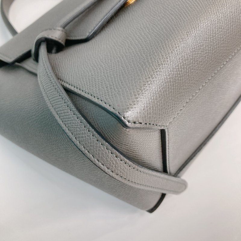 MS0345 Celine 塞琳 鯰魚包 顆粒牛皮 灰色 金扣 Belt Bag Nano Grained Calfskin Grey x GHW-5