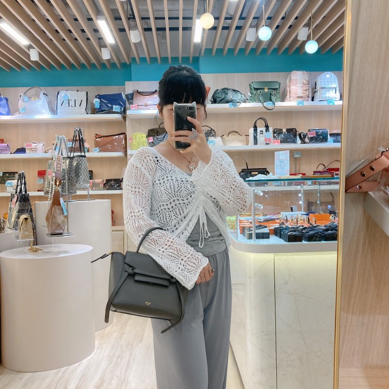 MS0345 Celine 塞琳 鯰魚包 顆粒牛皮 灰色 金扣 Belt Bag Nano Grained Calfskin Grey x GHW-22
