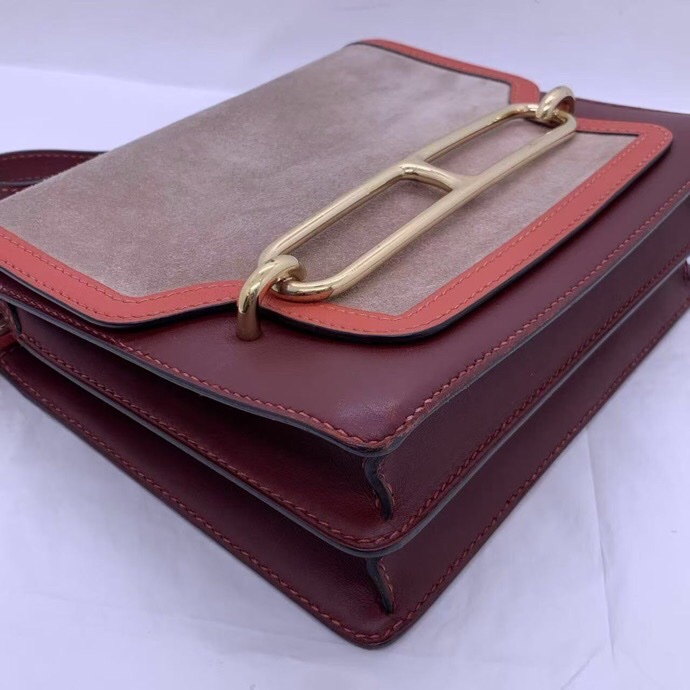Hermes 愛馬仕 roulis 豬鼻子 23 拼色皮拼鹿皮 T 刻-4
