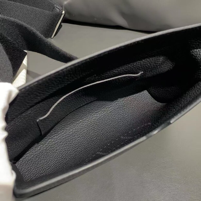 Hermes Videpoches信封包 黑色斜挎包B刻-6
