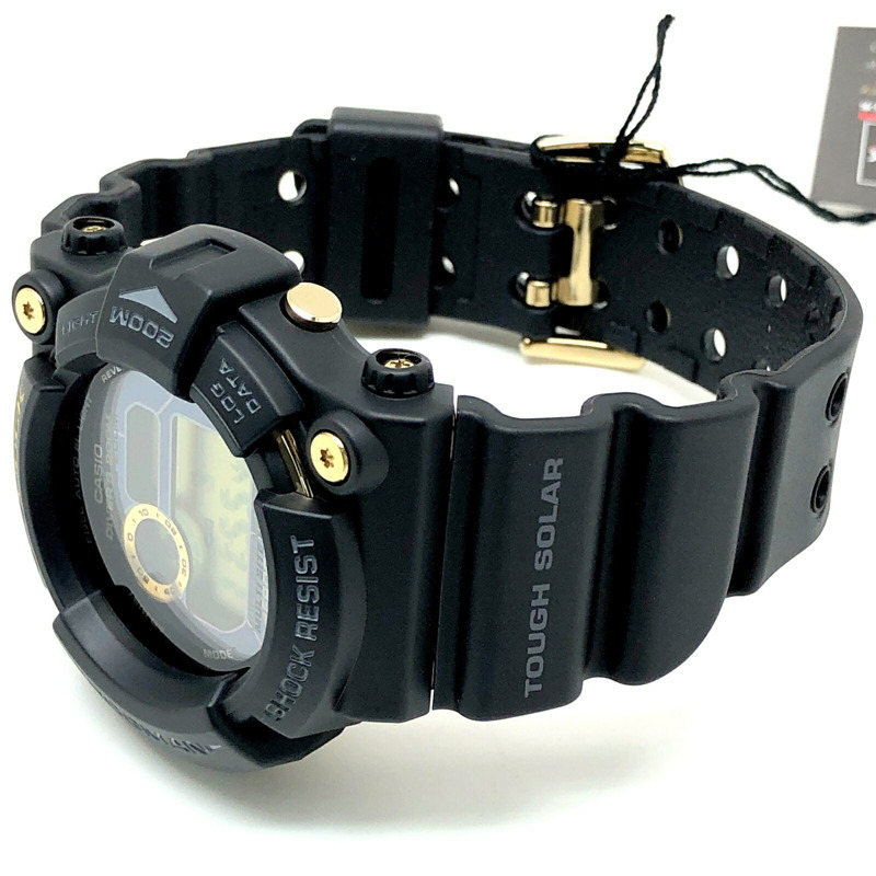 G-SHOCK CASIO GW-225A-1 25週年紀念FROGMAN Dawn Black限量版手錶,堅固耐用的太陽能和金色,2007年5月發售,三國丘店,ITSBE1I27B82-4