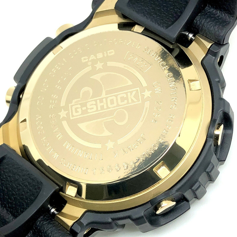 G-SHOCK CASIO GW-225A-1 25週年紀念FROGMAN Dawn Black限量版手錶,堅固耐用的太陽能和金色,2007年5月發售,三國丘店,ITSBE1I27B82-7