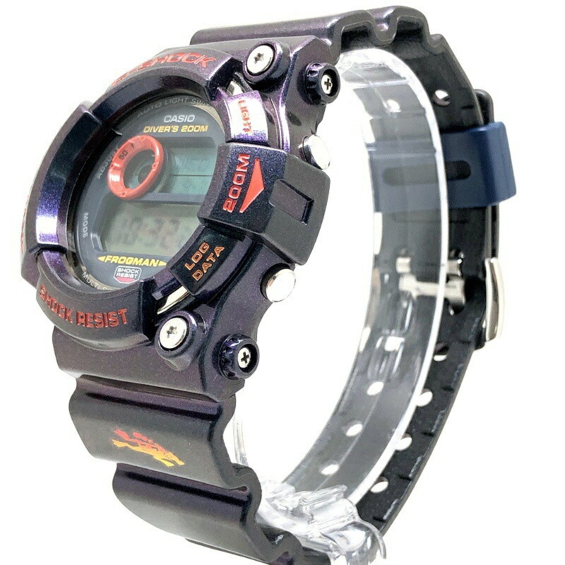 G-SHOCK CASIO FROGMAN 手錶 GW-201-6 毒蛙 馬約拉色 堅固太陽能 偏光塗層 蒙面蛙 EL 2001 年 8 月發售 三國丘店 IT53PFMLQ0V1-2