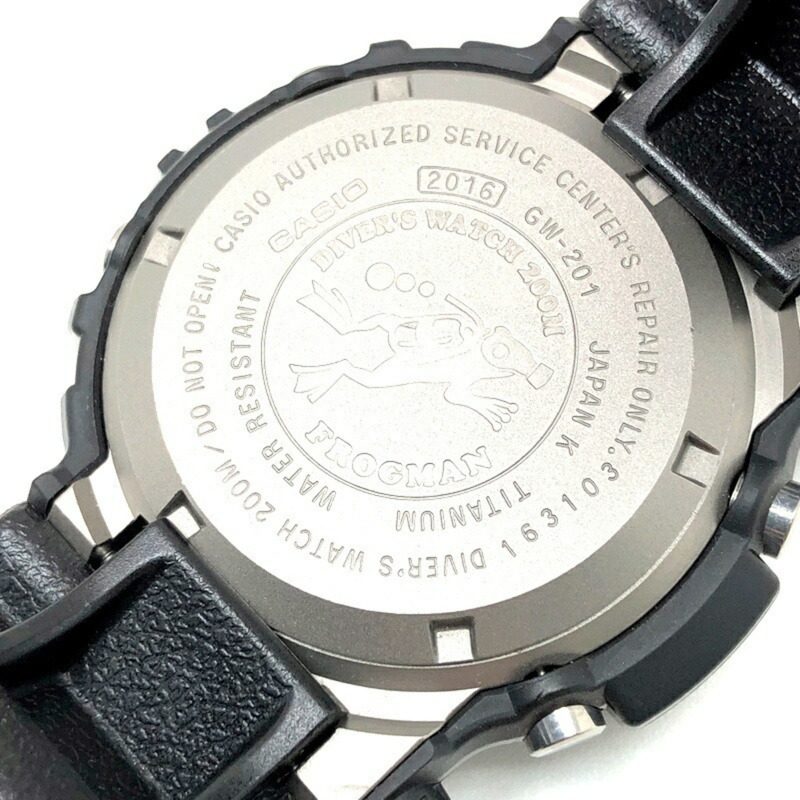 G-SHOCK CASIO FROGMAN 手錶 GW-201-6 毒蛙 馬約拉色 堅固太陽能 偏光塗層 蒙面蛙 EL 2001 年 8 月發售 三國丘店 IT53PFMLQ0V1-7