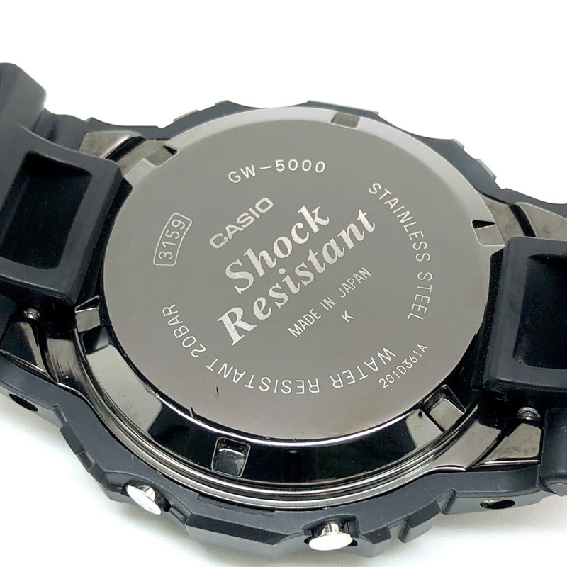 G-SHOCK CASIO GW-5000-1 ORIGIN 手錶,電波太陽能,堅固耐用,6 波段多頻,不銹鋼錶殼,旋入式錶背,EL 背光,5000 系列,2009 年 5 月發售,三國丘店,ITE4NLJXZF3F-7