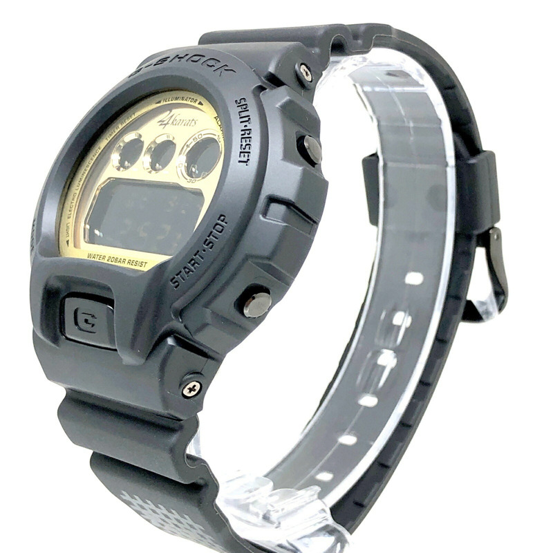 G-SHOCK CASIO DW-6900FS 腕錶,24K金,與 EXILE、JSB III 和 RAMPAGE 的第三款聯名款。黑金款。 2012年發售。三國丘店。 ITA6X9V4WAEQ-2
