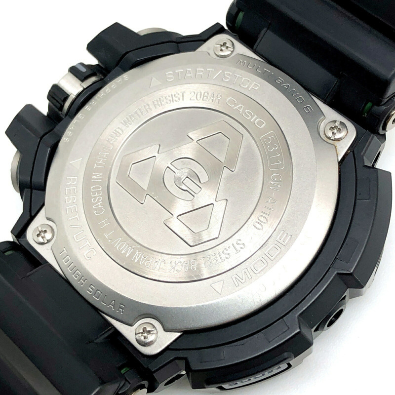 G-SHOCK CASIO GRAVITYMASTER GW-A1100-1A3 手錶,電波太陽能,3G 抗震,抗離心力,羅盤功能,黑綠色,2013 年 6 月發售,三國丘店,IT49H6AAP5W0-8