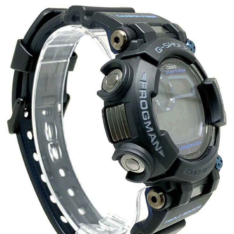 G-SHOCK CASIO FROGMAN GWF-D1000B-1 手錶,第 6 代,無線電控制太陽能三重感測器,高亮度 LED 背光,內部防反射塗層,藍寶石水晶鏡面,長錶帶,2016 年 6 月發售,三國丘店,ITDGAEHGELYW-1