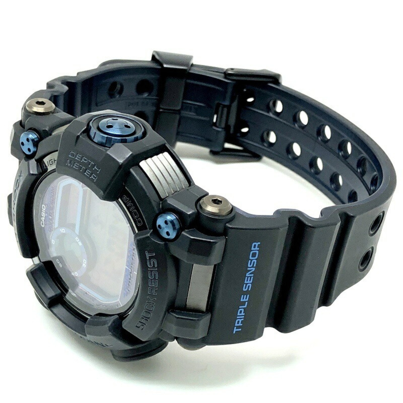 G-SHOCK CASIO FROGMAN GWF-D1000B-1 手錶,第 6 代,無線電控制太陽能三重感測器,高亮度 LED 背光,內部防反射塗層,藍寶石水晶鏡面,長錶帶,2016 年 6 月發售,三國丘店,ITDGAEHGELYW-4