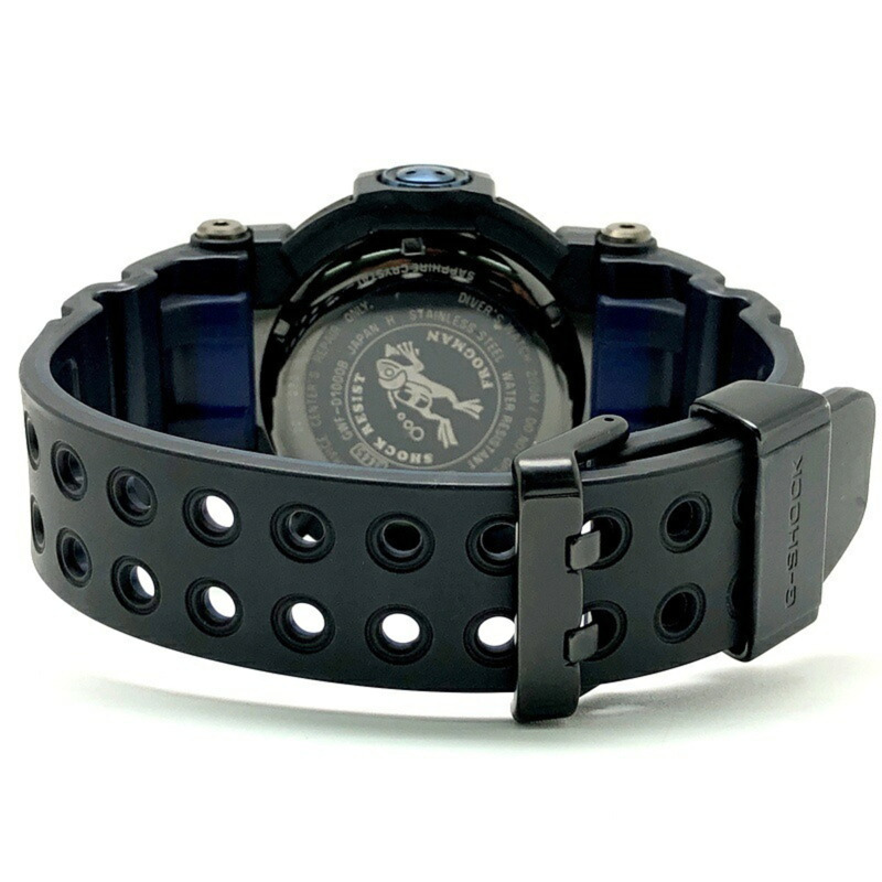 G-SHOCK CASIO FROGMAN GWF-D1000B-1 手錶,第 6 代,無線電控制太陽能三重感測器,高亮度 LED 背光,內部防反射塗層,藍寶石水晶鏡面,長錶帶,2016 年 6 月發售,三國丘店,ITDGAEHGELYW-5