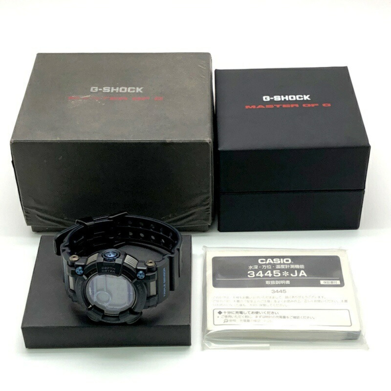 G-SHOCK CASIO FROGMAN GWF-D1000B-1 手錶,第 6 代,無線電控制太陽能三重感測器,高亮度 LED 背光,內部防反射塗層,藍寶石水晶鏡面,長錶帶,2016 年 6 月發售,三國丘店,ITDGAEHGELYW-9