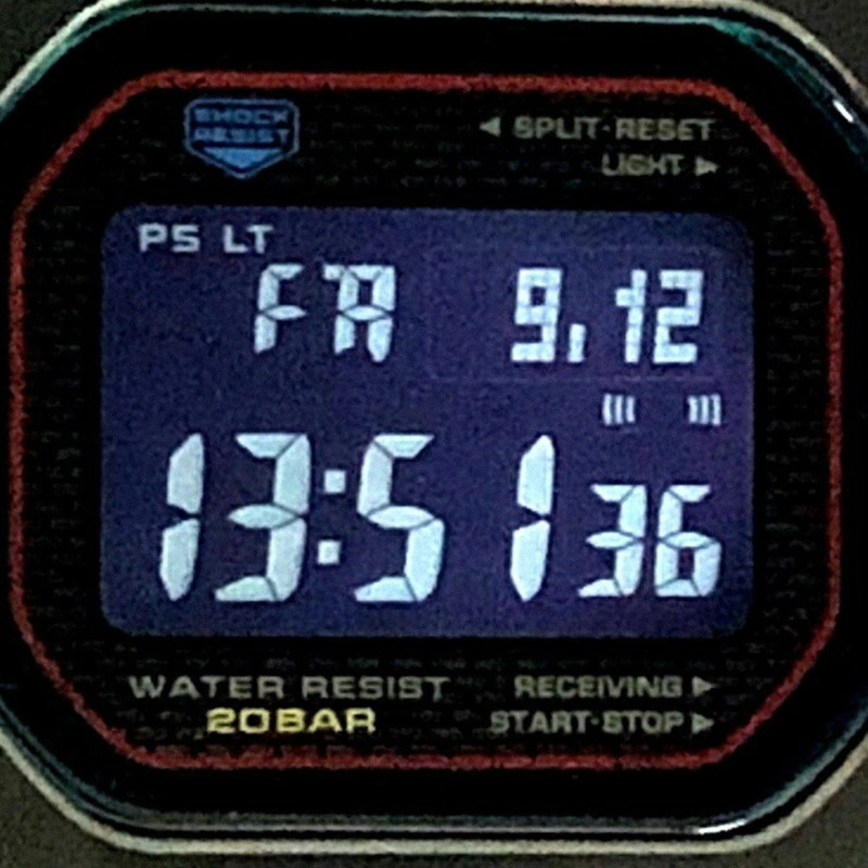 G-SHOCK CASIO GMW-B5000BPC-1 手錶,全金屬黑色,彩虹錶盤,無線電控制太陽能供電,藍牙,移動鏈接,LED 背光,旋入式後蓋,2023 年 10 月發售,三國丘店,ITCLX7RUAZR2-8