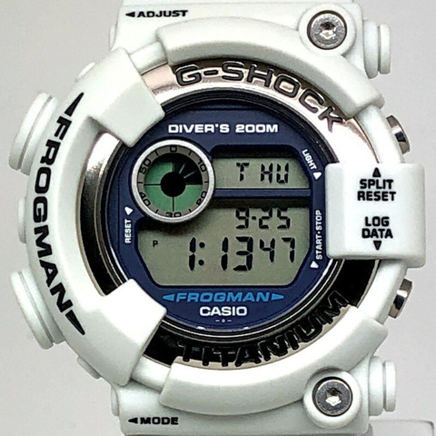 G-SHOCK CASIO DW-8200LG-8 FROGMAN 男款白灰色手錶（潛水蛙EL）2000年5月發售（三國丘店）ITZEWO2I46TG