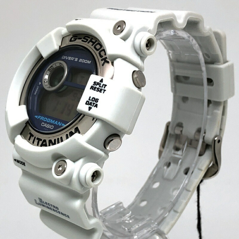 G-SHOCK CASIO DW-8200LG-8 FROGMAN 男款白灰色手錶(潛水蛙EL)2000年5月發售(三國丘店)ITZEWO2I46TG-2