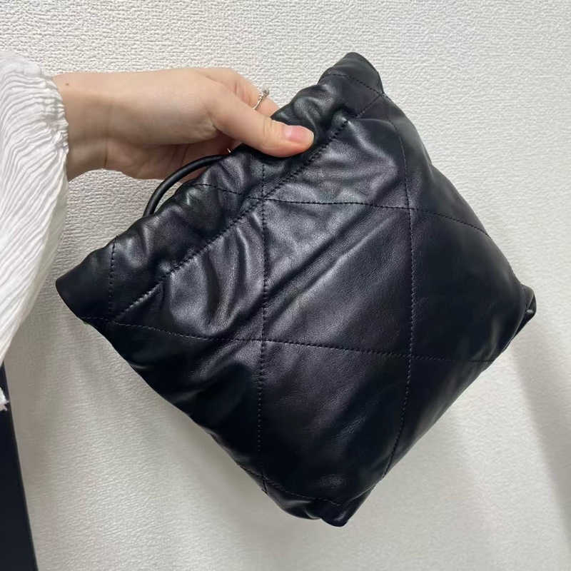 「JL精品代購」 香奈兒黑金22bag mini垃圾袋 芯片款-4