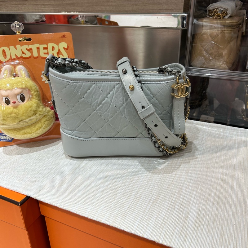Chanel Gabrielle hobo small grey-2