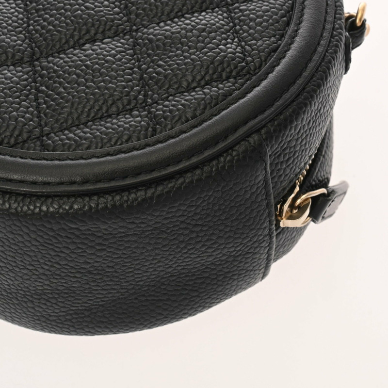 CHANEL CC Filigree 圓形鏈條單肩包 黑色 (AP0365) - 女士魚子醬皮革-7