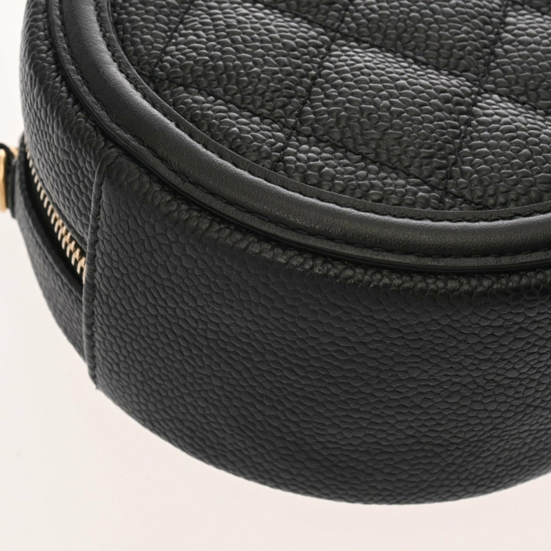 CHANEL CC Filigree 圓形鏈條單肩包 黑色 (AP0365) - 女士魚子醬皮革-8