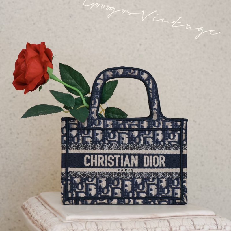 🏷Dior．Mini book tote 刺繡托特包-19
