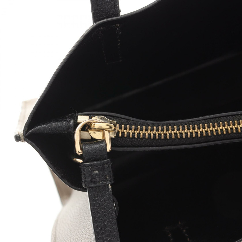 MARC JACOBS 磨砂迷你托特單肩包手提包 M0016132 皮革米色黑色二手-5
