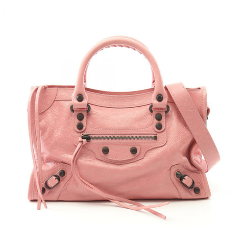 BALENCIAGA Le City 小號手提包 單肩包 8114422ABEK5826 皮革 粉紅色 全新 女款