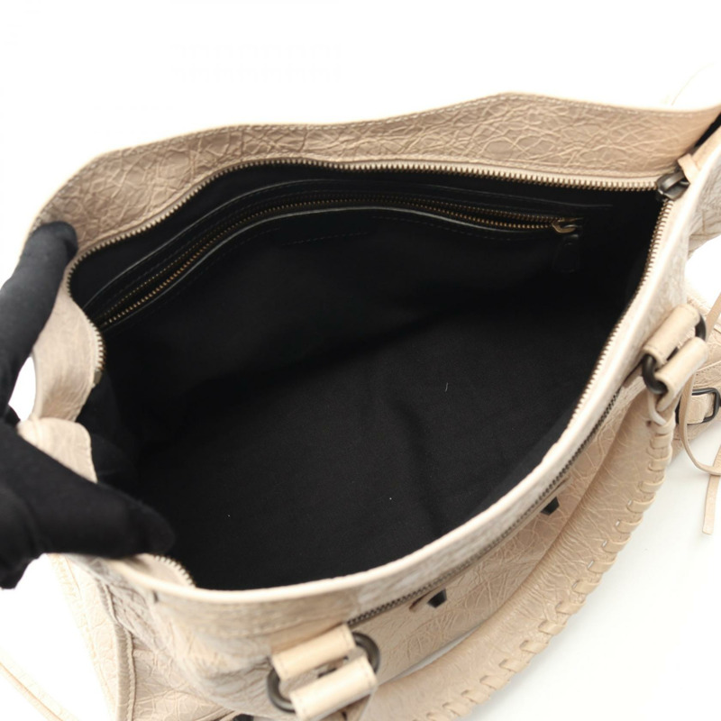 BALENCIAGA City 中型單肩包 手提包 8230582ABEK29 皮革 米色 新款 女款-2