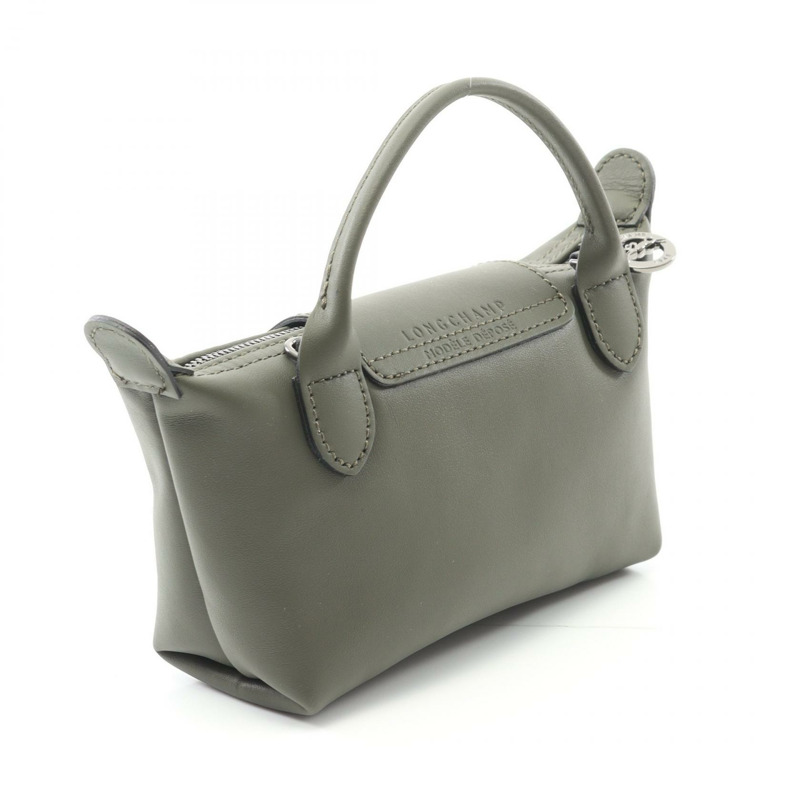 Longchamp Le Pliage Extra XS 手拿包肩背包 87549 皮革卡其色 全新-1