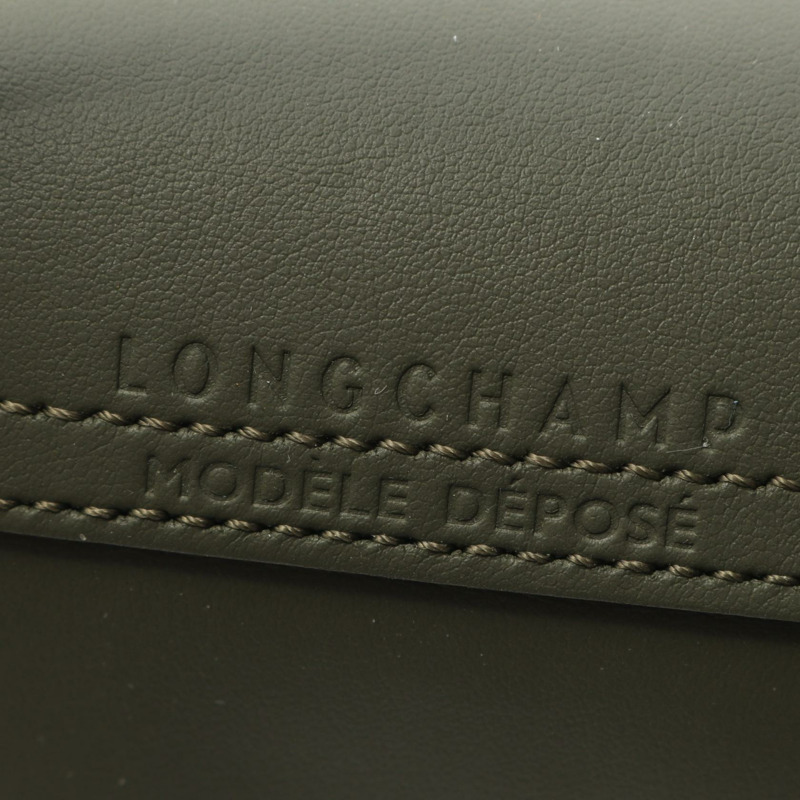 Longchamp Le Pliage Extra XS 手拿包肩背包 87549 皮革卡其色 全新-3
