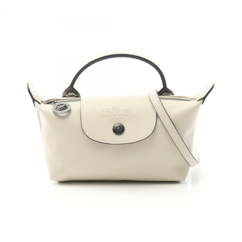 Longchamp Le Pliage Extra XS 手拿包肩背包 3420598 皮革白色 全新