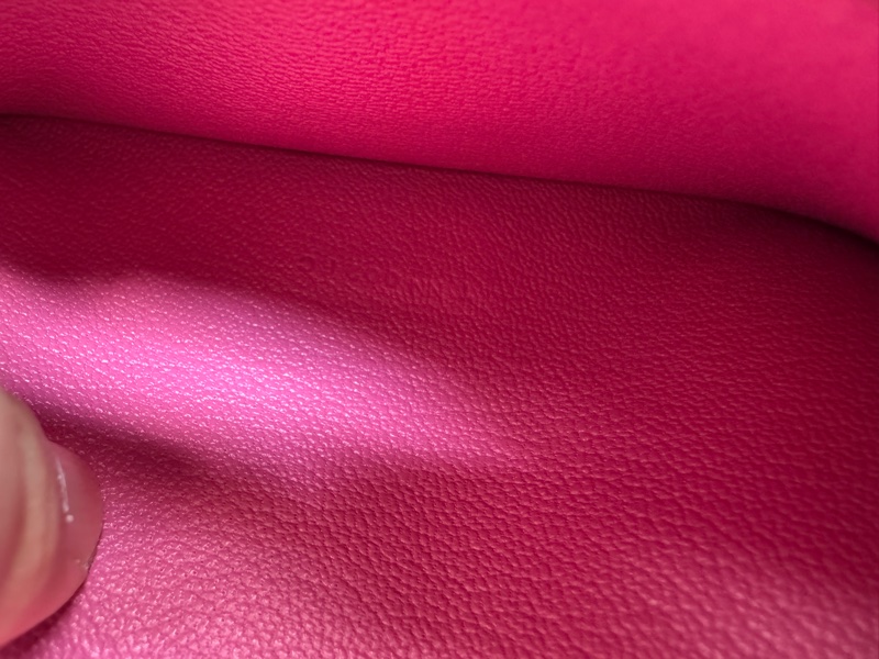 HERMES 愛馬仕 銀扣 鴕鳥皮女款錢包  E5 Rose Tyrien 蜜桃粉色-15