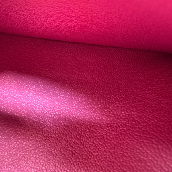 HERMES 愛馬仕 銀扣 鴕鳥皮女款錢包  E5 Rose Tyrien 蜜桃粉色-23