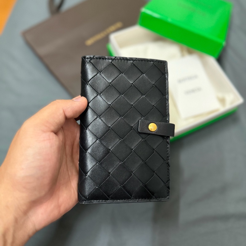Bottega Veneta 經典編織對開扣式中夾-1