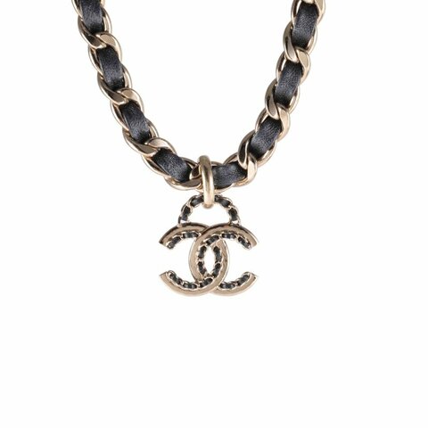 合金 22P 雙C吊墜 短頸鍊 chocker